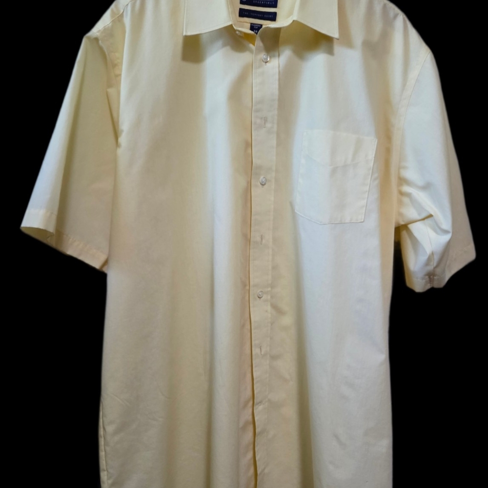 Stafford Cream Short Sleeve Casual Shirt